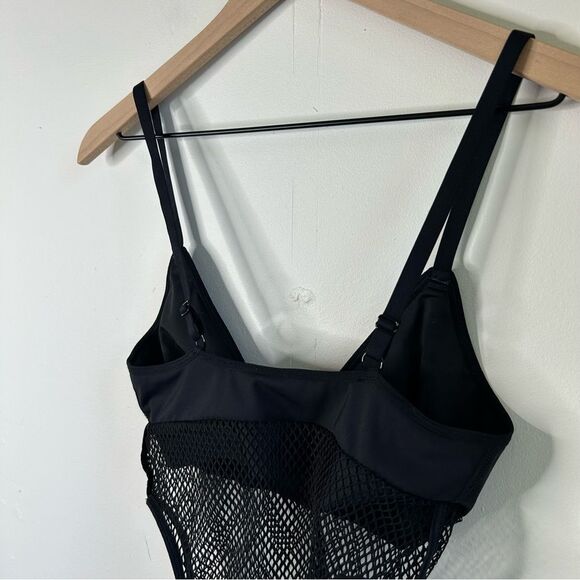 Savage X Fenty Black Mesh Bra Teddy Body Suit Intimates size Medium - Picture 7 of 7